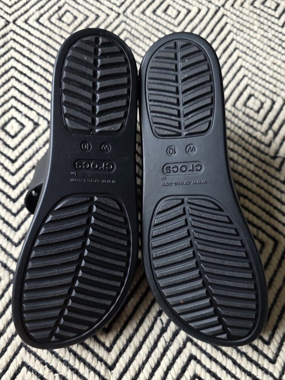 CROCS Black Platform Slingback Sandals - Picture 8 of 8